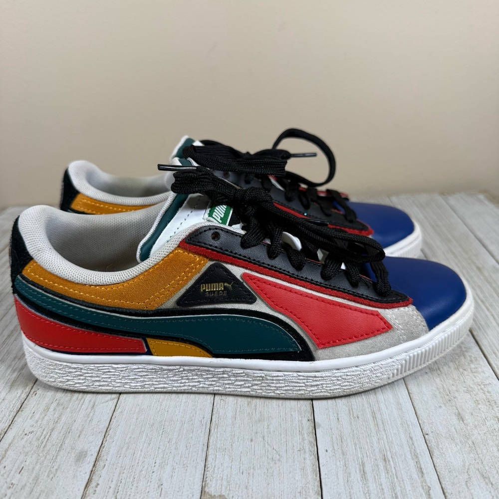 Puma Men Size 5.5 leather Classic Multicolor Athletic Lifestyle Shoes 387804-01